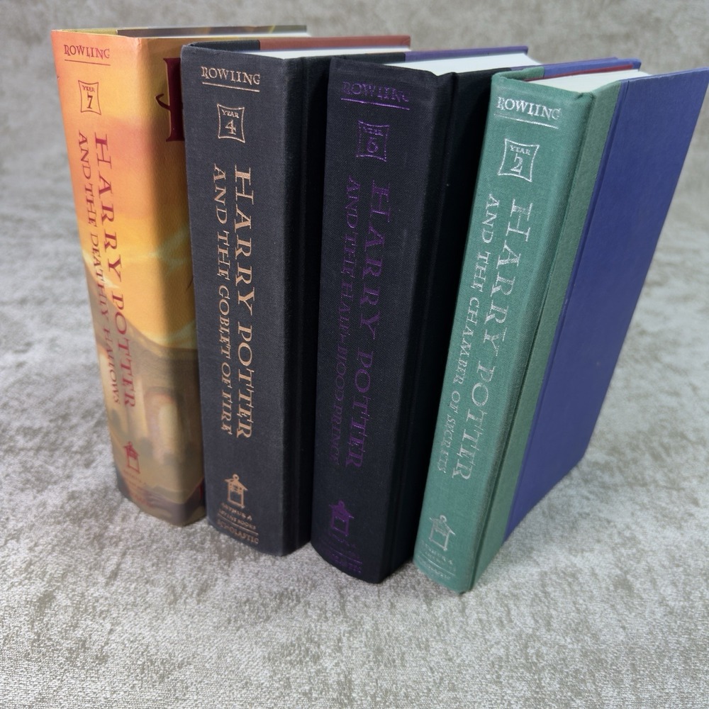 Harry Potter 4 Books Set One Is From 1999 3 Of Them Not Have The Cover But Great